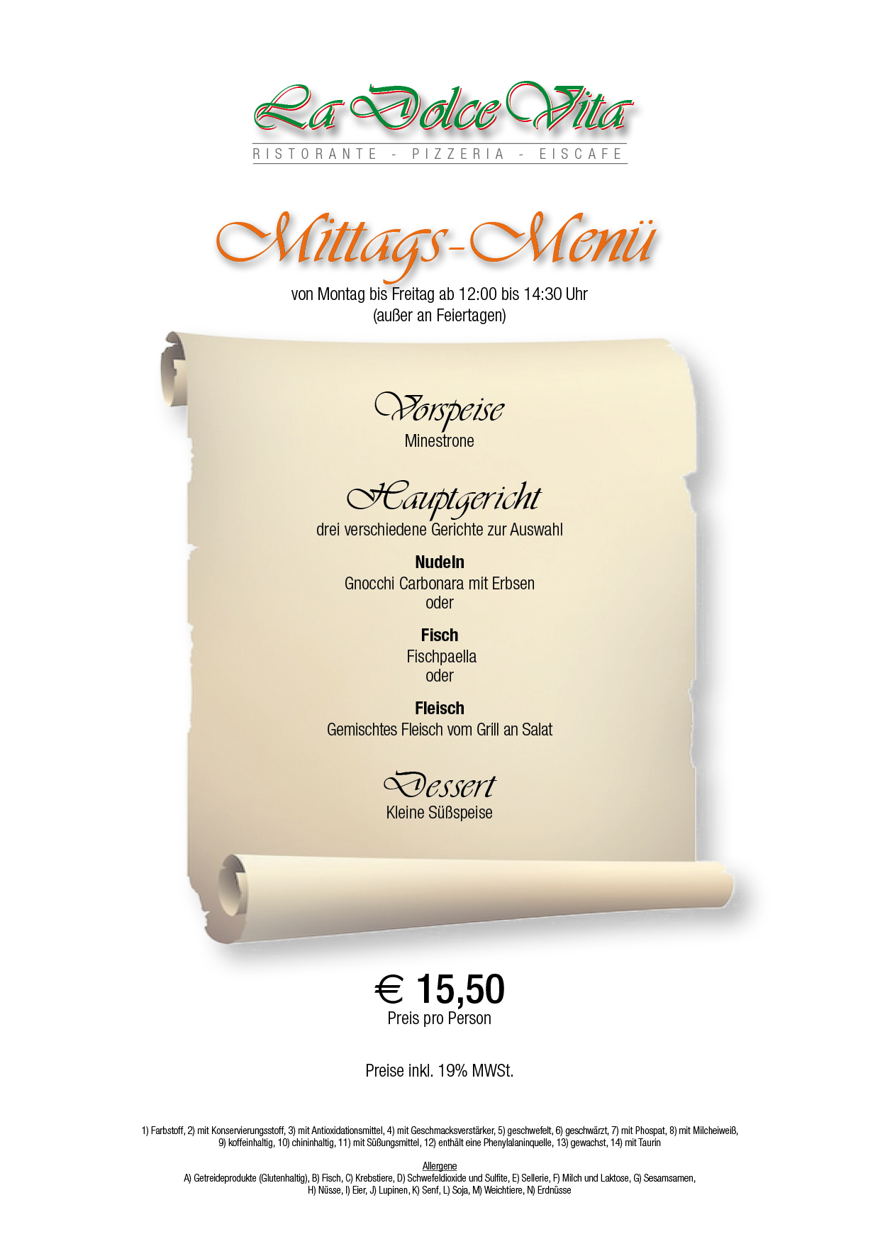 Mittags-Menü