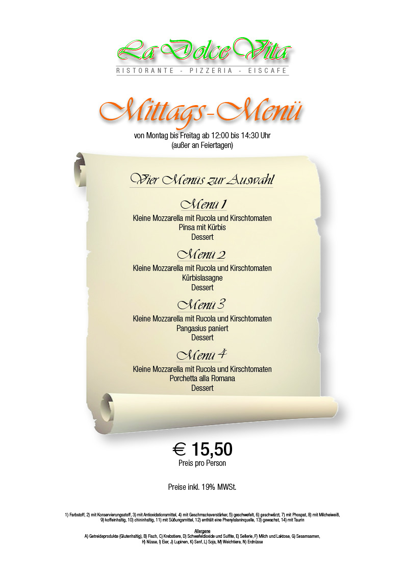 Mittags-Menü